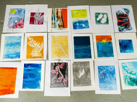 Monoprinting and Dry Etching